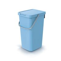 Keden GFT of rest afvalbak - lichtblauw - 25L - afsluitbaar - 26 x 29 x 48 cm - klepje/hengsel   -