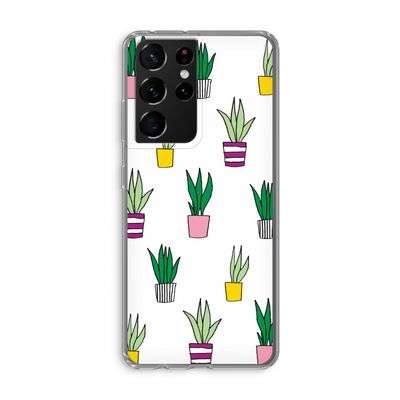 Sanseveria: Samsung Galaxy S21 Ultra Transparant Hoesje