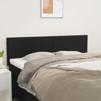 Hoofdborden 2 st 72x5x78/88 cm kunstleer zwart