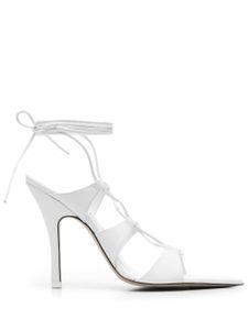 The Attico sandales Renee 120 mm à lacets - Blanc