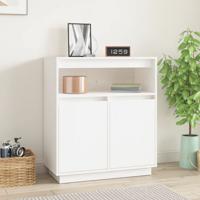 Dressoir 70x34x80 cm massief grenenhout wit