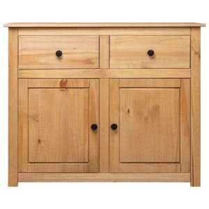 The Living Store Dressoir Rustic Pine - 93 x 40 x 80 cm - 2 lades en 2 deuren