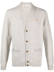 Maison Kitsuné cardigan à col v - Gris