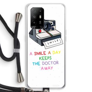 Smile: Oppo A95 5G Transparant Hoesje met koord