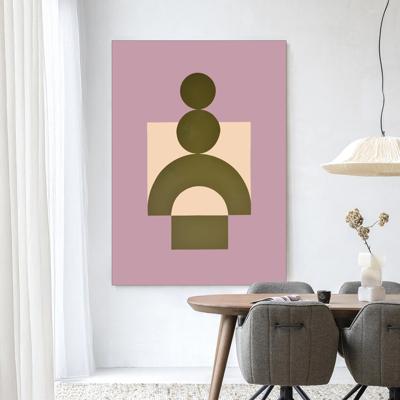 Urban Cotton Wandkleed 'Forma 3 Lilac' 110 x 145cm in Frame - black