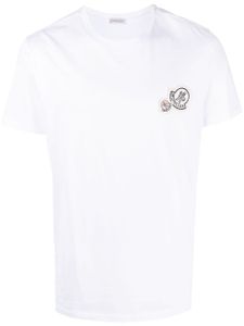 Moncler t-shirt en jersey à patch logo - Blanc