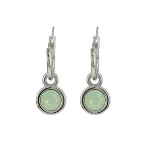 Biba Hang Oorbellen met Swarovski Steentje Chrys. Opal
