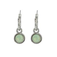 Biba Hang Oorbellen met Swarovski Steentje Chrys. Opal