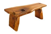 Bank ROOT 100cm teak hout naturel bruin - 44706