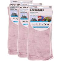 Poetsdoeken - set 6x - extra zacht - microvezel - 2 formaten - roze