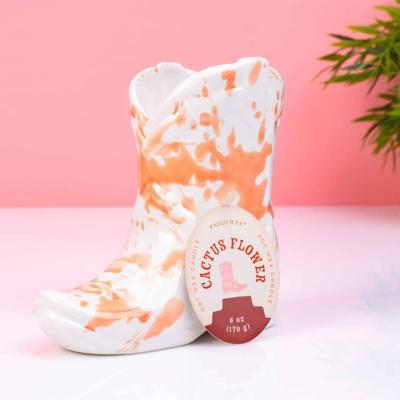 Cowboylaars geurkaars - Cactus Flower (roze)