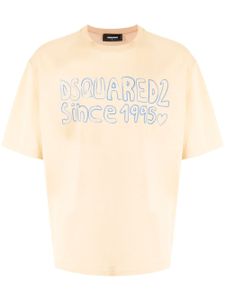 DSQUARED2 t-shirt en coton à logo imprimé - Jaune