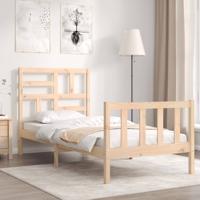 Bedframe met hoofdbord massief hout
