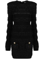 Balmain robe courte en tweed - Noir - thumbnail