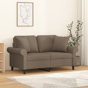 Sierkussens 2 st 40x40 cm stof taupe