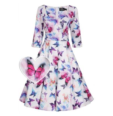 Dolly & Dotty Debra Charlotte Dress Butterfly White -S