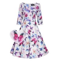 Dolly & Dotty Debra Charlotte Dress Butterfly White -S