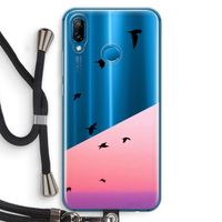 Fly away: Huawei P20 Lite Transparant Hoesje met koord