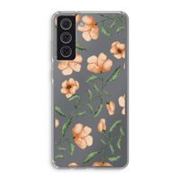 Peachy flowers: Samsung Galaxy S21 FE Transparant Hoesje