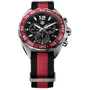 Horlogeband Tag Heuer CAZ1112 / BC0877 Onderliggend Textiel Multicolor 19mm