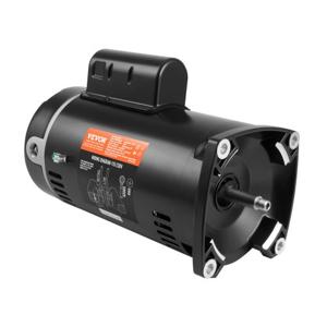 VEVOR 1 PK zwembadpompmotor, 56Y frame, 115V(9 Amp)/230V(4,5 Amp) 3450 RPM, 60 Hz, 1,25 inschakelduur, 90μF/250V condensator, CCW rotatie vierkante flensvervangingsmotor