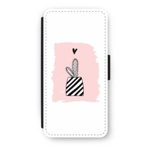 Zwart-wit cactus: iPhone 8 Flip Hoesje