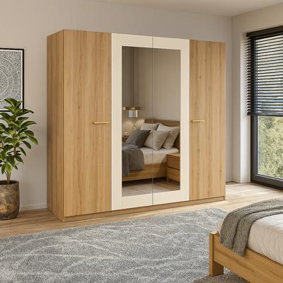 Home365 Kledingkast Verdal - 4-Deurs incl. Spiegel