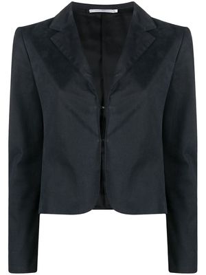 Fendi Pre-Owned veste crop à simple boutonnage (années 1990) - Bleu