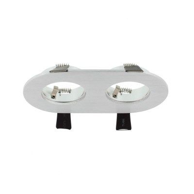 LED inbouwspot 2 voudig aluminium armatuur warm wit Luzern