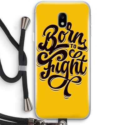 Born to Fight: Samsung Galaxy J3 (2017) Transparant Hoesje met koord