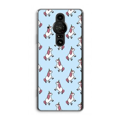 Eenhoorns overal: Sony Xperia Pro-I Transparant Hoesje