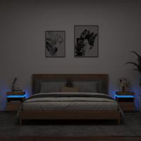 Nachtkastjes met LED 2 st 40x39x48,5 cm sonoma eikenkleurig