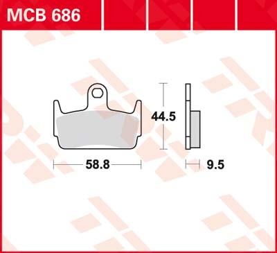 TRW Remblokken, en remschoenen voor de moto, MCB686 Allround organisch