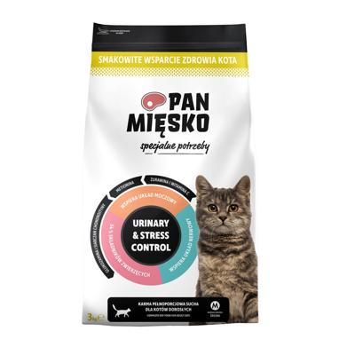 PAN MIĘSKO Urinary & Stress Control Turkey - droog kattenvoer - 3kg