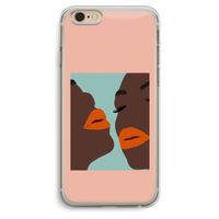 Orange lips: iPhone 6 Plus / 6S Plus Transparant Hoesje
