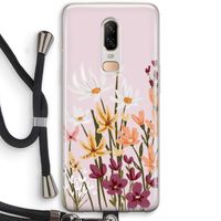 Painted wildflowers: OnePlus 6 Transparant Hoesje met koord