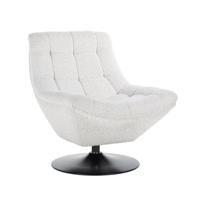 Richmond Draaifauteuil Richelle Bouclé - Wit - thumbnail