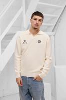 Pure Path Own The Journey Knitwear Polo Sweater Heren Gebroken Wit - Maat L - Kleur: Gebroken Wit | Soccerfanshop