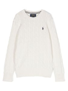 Ralph Lauren Kids pull à logo - Blanc