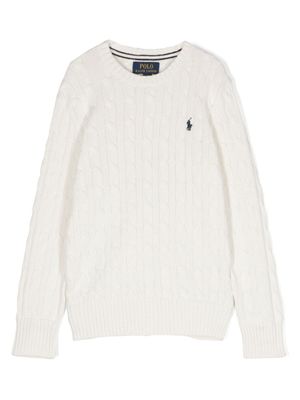 POLO RALPH LAUREN KIDS pull à logo - Blanc