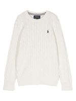 POLO RALPH LAUREN KIDS pull à logo - Blanc