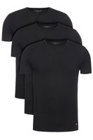 Tommy Hilfiger T-shirts O-hals stretch 3-pack zwart - thumbnail