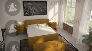 Opberg boxspring 140 x 200 cm- stofkleur 7074