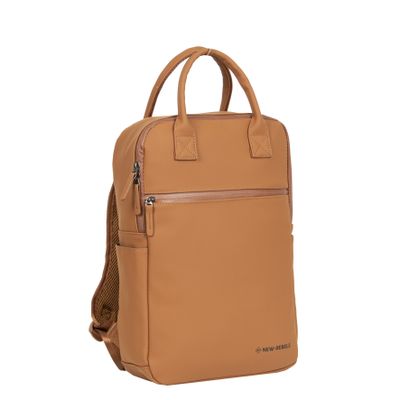 New Rebels ® Harper 3- Rugtas - Waterafstotend - Laptoptas 14 inch - 12L - Waterproof Rugzak - Cognac