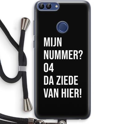 Da ziede van hier - Zwart: Huawei P Smart (2018) Transparant Hoesje met koord