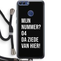 Da ziede van hier - Zwart: Huawei P Smart (2018) Transparant Hoesje met koord