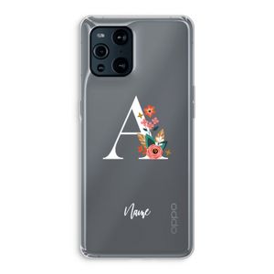 Pink Bouquet: Oppo Find X3 Transparant Hoesje