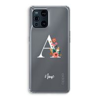 Pink Bouquet: Oppo Find X3 Transparant Hoesje