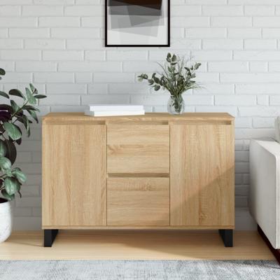 Dressoir 104x35x70 cm bewerkt hout sonoma eikenkleurig