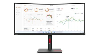Lenovo ThinkVision T34w-30 LED display 86,4 cm (34") 3440 x 1440 Pixels Wide Quad HD Zwart